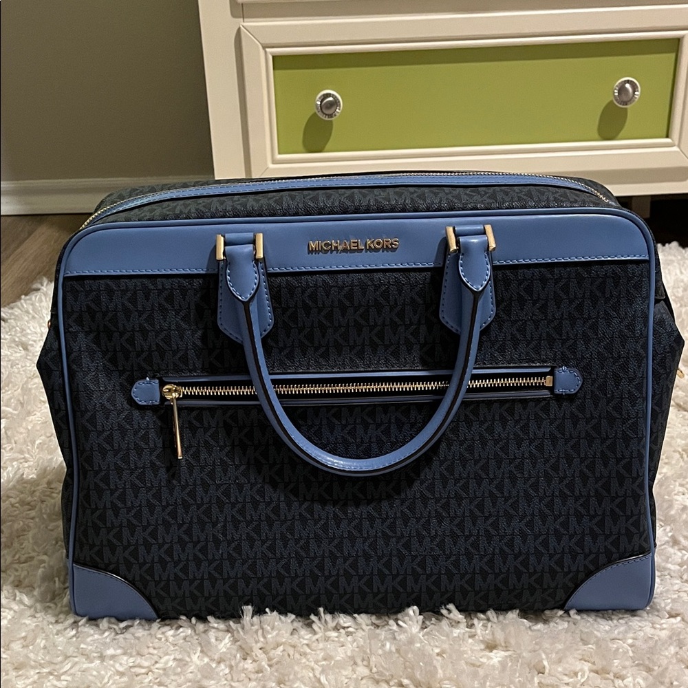 Michael Kors Blue Weekender Bag